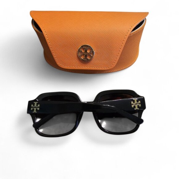 Tory Burch TY7143U Sunglasses 170913-56  Women's, Dk Brown Gradient Logo - Picture 7 of 8